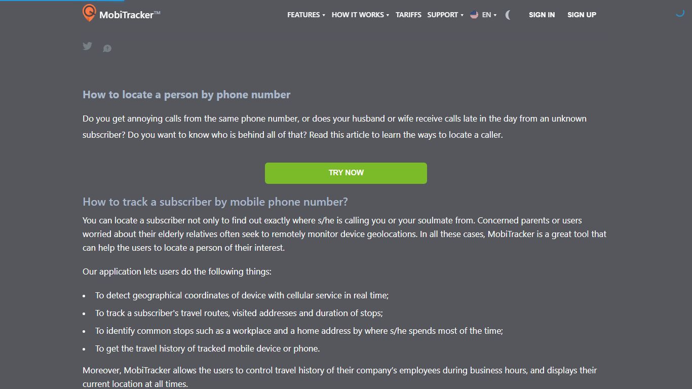 Locating a Person by Phone Number | MobiTracker™